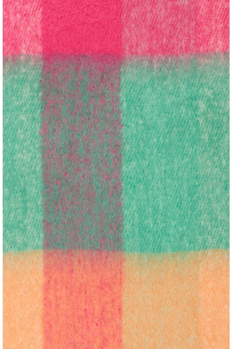Plaid Recycled Polyester Scarf, Alternate, color, PINK MULTI