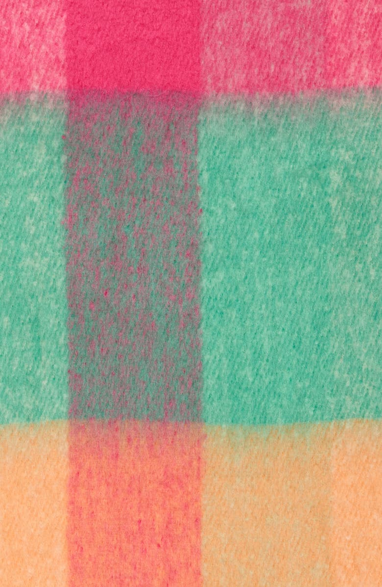 SAVE THE OCEAN Plaid Recycled Polyester Scarf, Alternate, color, Pink Multi