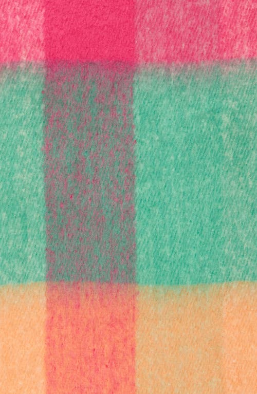 Save The Ocean Plaid Recycled Polyester Scarf In Multi