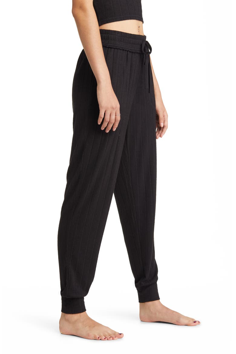 Cozy Rib Joggers, Alternate, color, BLACK