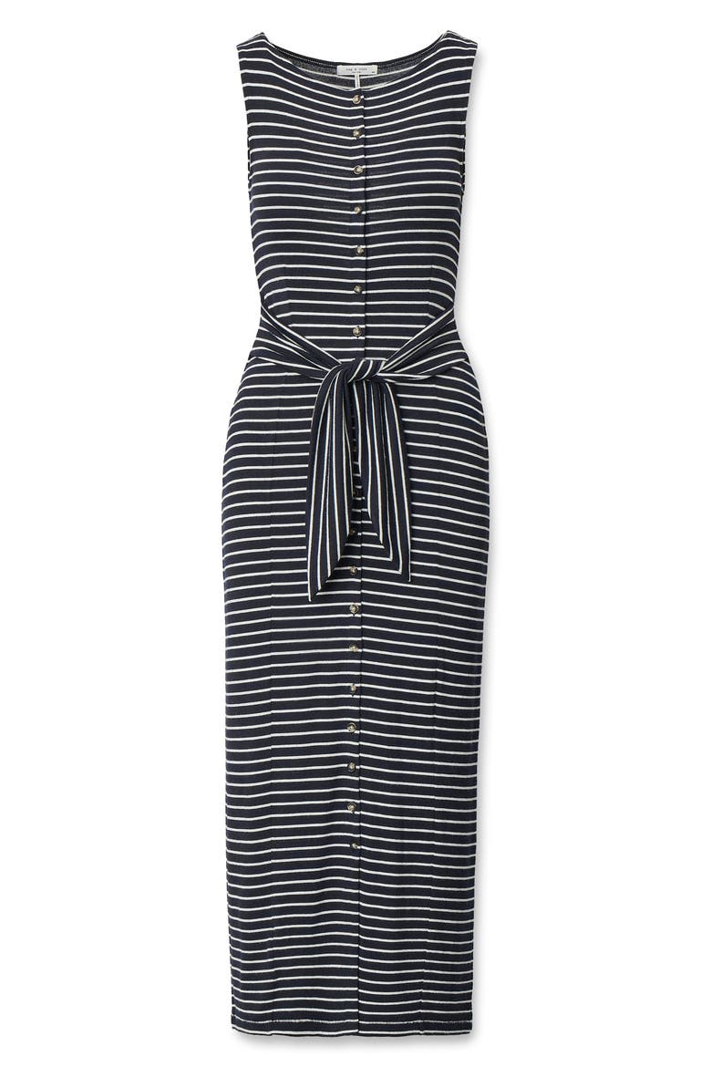 The Knit Tie Waist Sleeveless Maxi Dress, Alternate, color, SALT MULTI