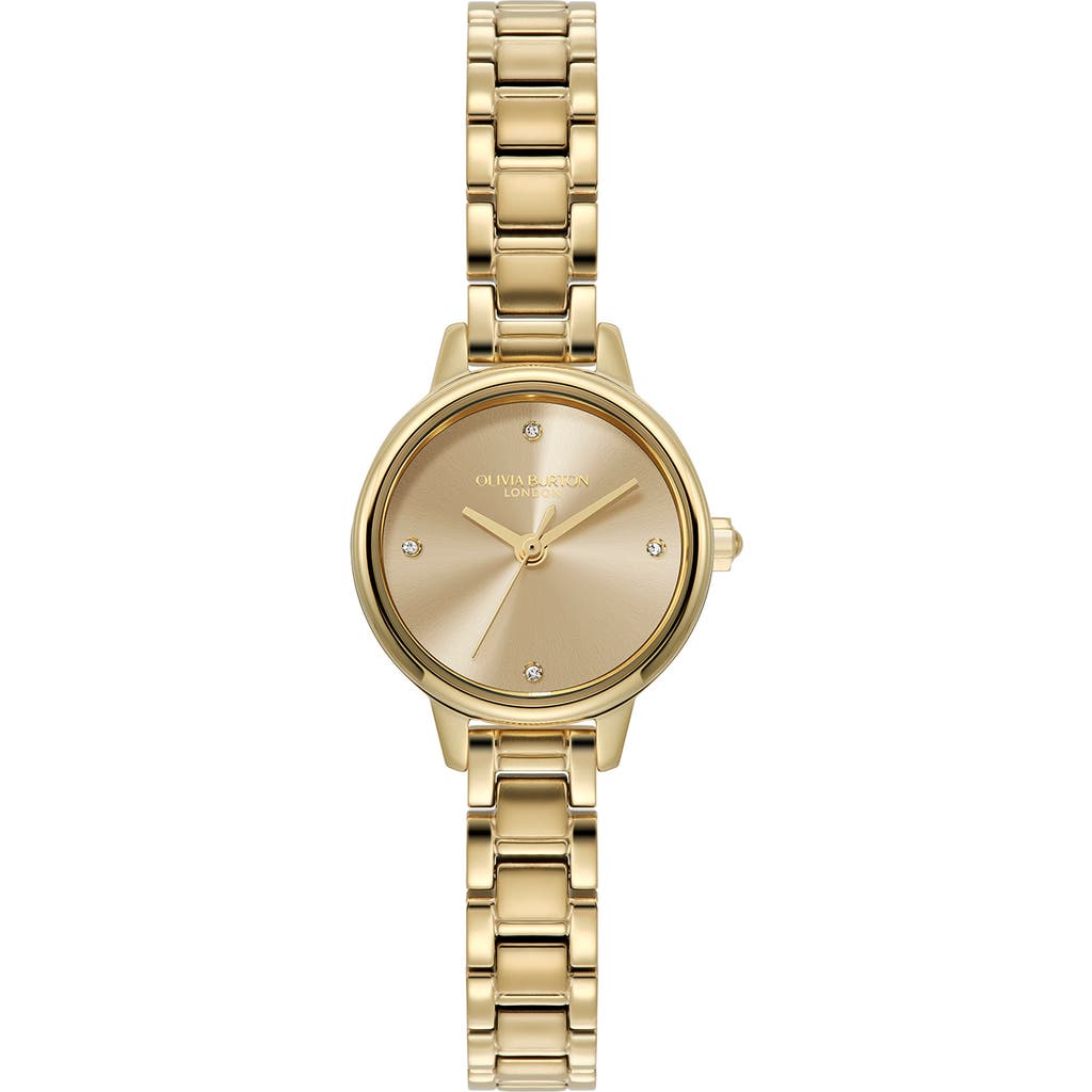 Olivia Burton Women's Mini Classic Gold Tone Stainless Steel Bracelet Watch, 23mm In Gold