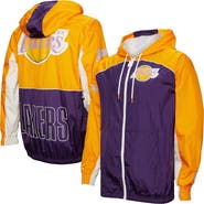 Mitchell & Ness Men's Mitchell & Ness Purple Los Angeles Lakers Hardwood Classics Big Shot Premium Full-Zip Windbreaker Jacket