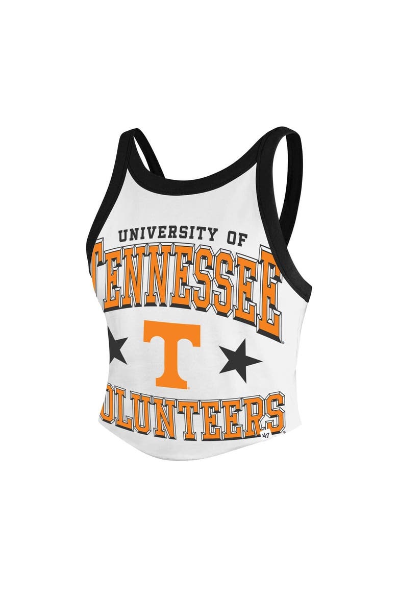 '47 Women's '47 White Tennessee Volunteers Energize Sporty Cropped Racerback Tank Top, Alternate, color, White