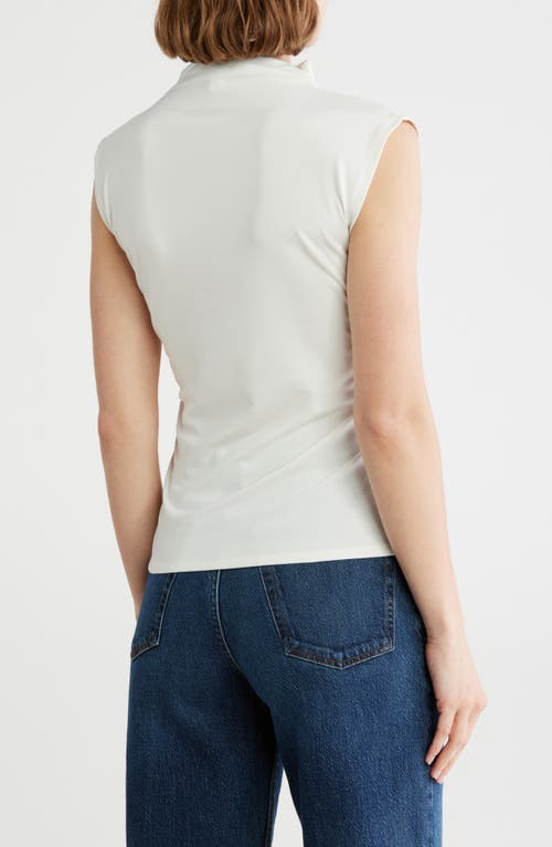 Nordstrom Rack Funnel Neck Ruched Tank In White