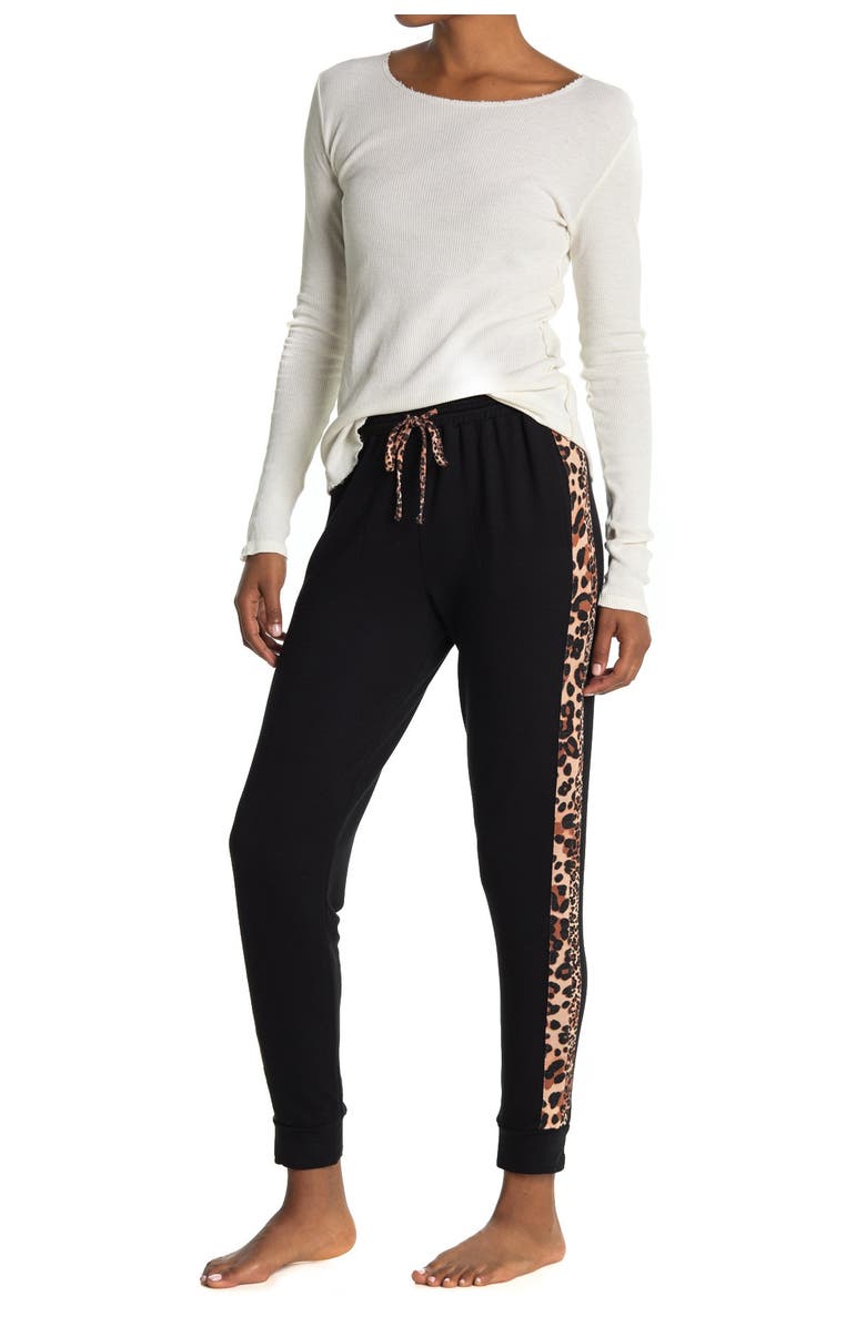 Kensie Leopard Print Pajama Joggers, Alternate, color, 