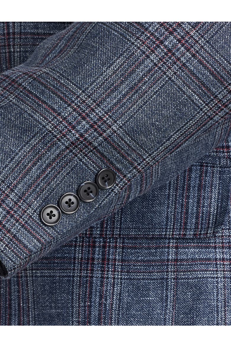 Big & Tall Glen Plaid Sport Coat, Alternate, color, BLUE