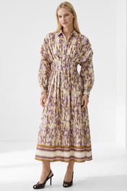Exquise Delmare Fitted Midi Shirt Dress