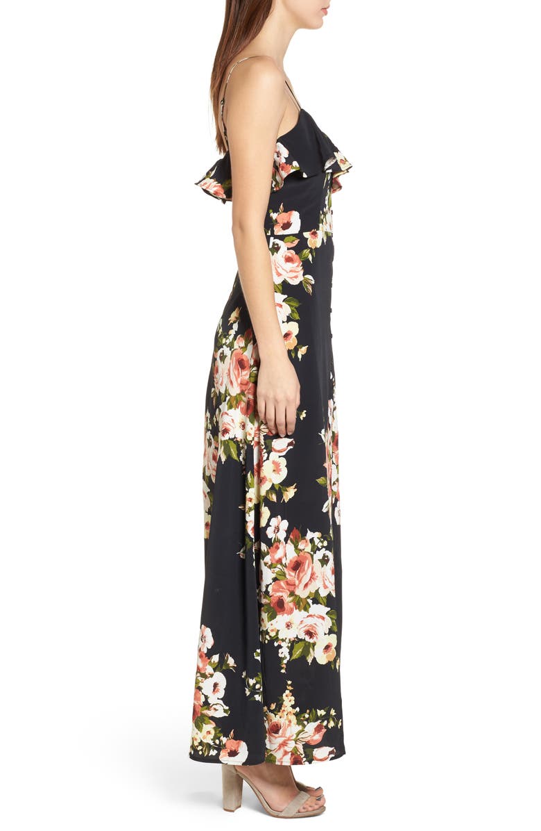 Band of Gypsies Floral Maxi Dress, Alternate, color, 