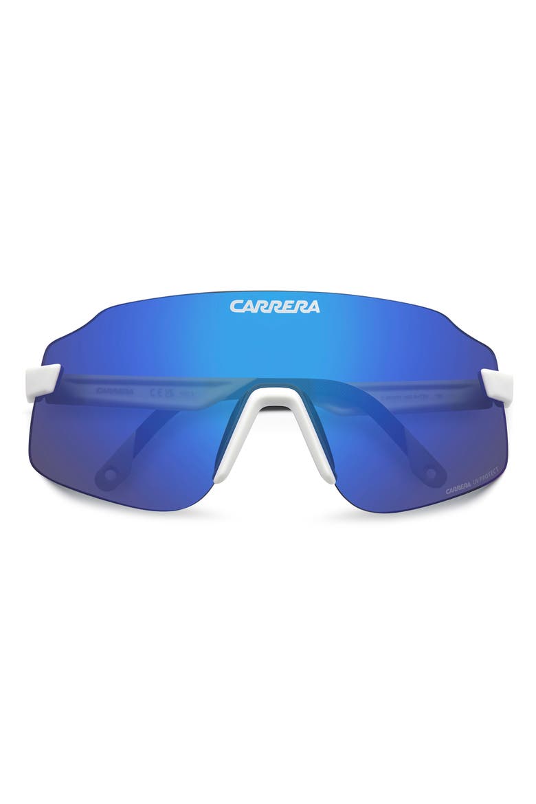 C Sport 99mm Shield Sunglasses, Alternate, color, MATTE WHITE/ BLUE