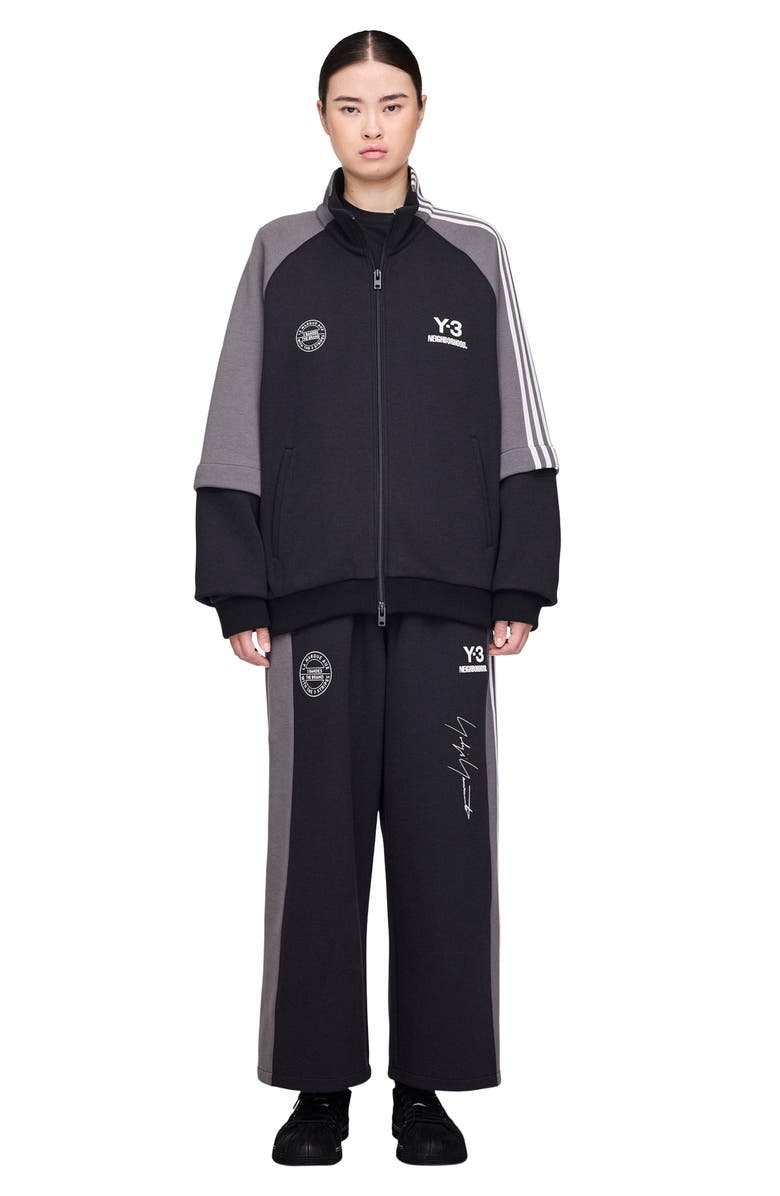 Y-3 x NEIGHBORHOOD Cotton Blend Track Jacket, Alternate, color, Black