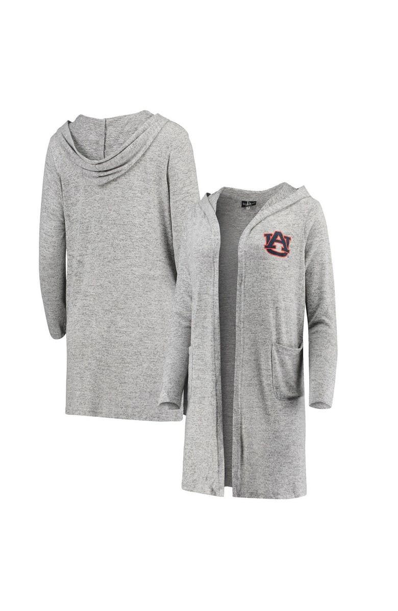 BOXERCRAFT Women's Heathered Gray Auburn Tigers Cuddle Soft Duster Cardigan, Main, color, 