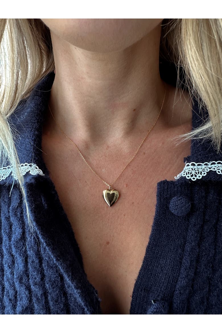 Roxy Heart Locket Necklace, Alternate, color, Gold