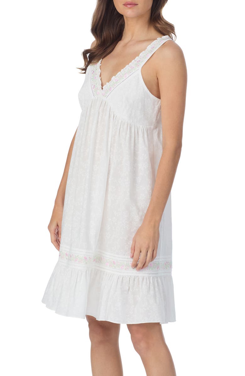 Eileen West Sleeveless Cotton Lawn Nightgown, Alternate, color, 