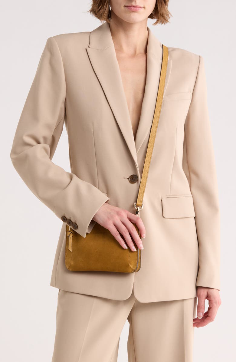 Longchamp Double Zip X-Small Shoulder Bag, Alternate, color, Honey