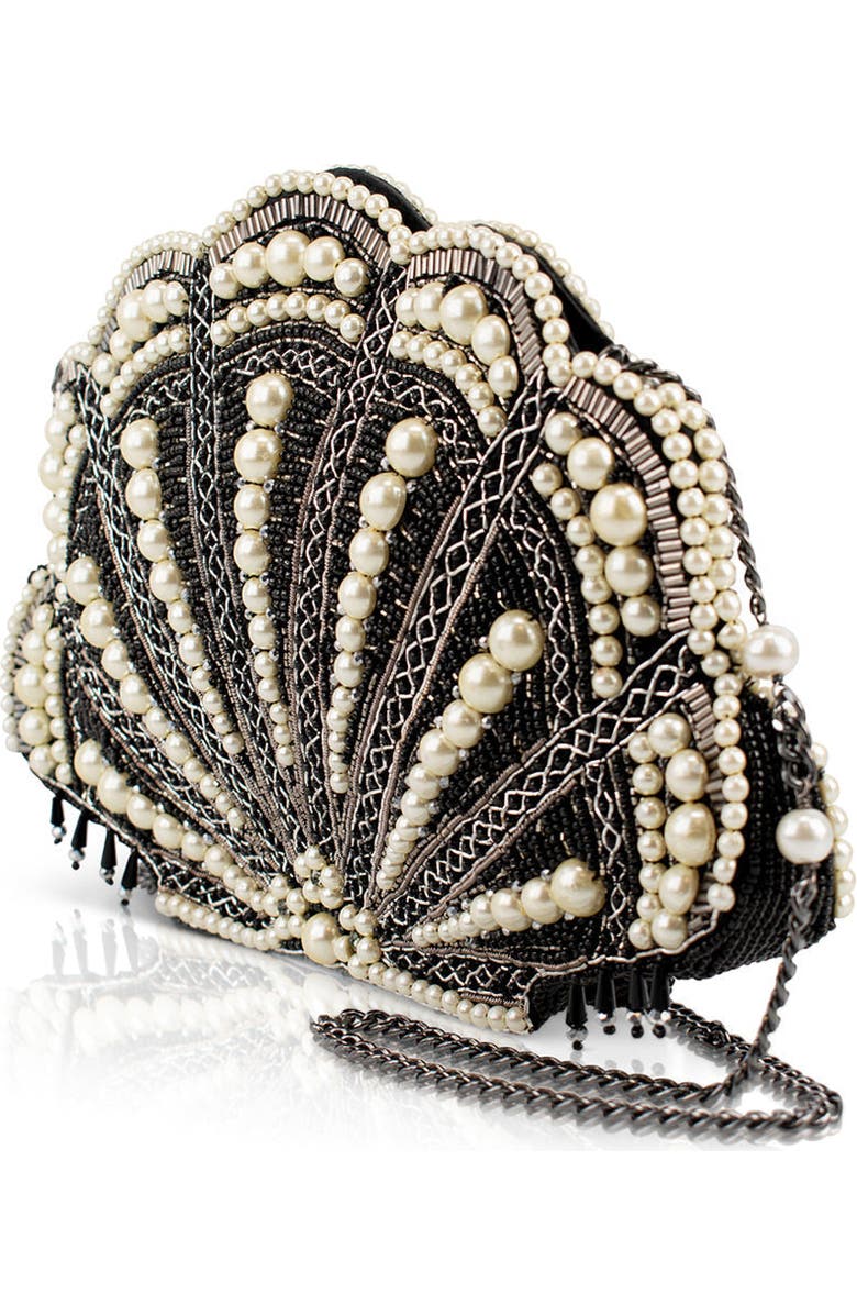 Mary Frances Accessories Ocean of Pearls Crossbody Handbag, Alternate, color, Black