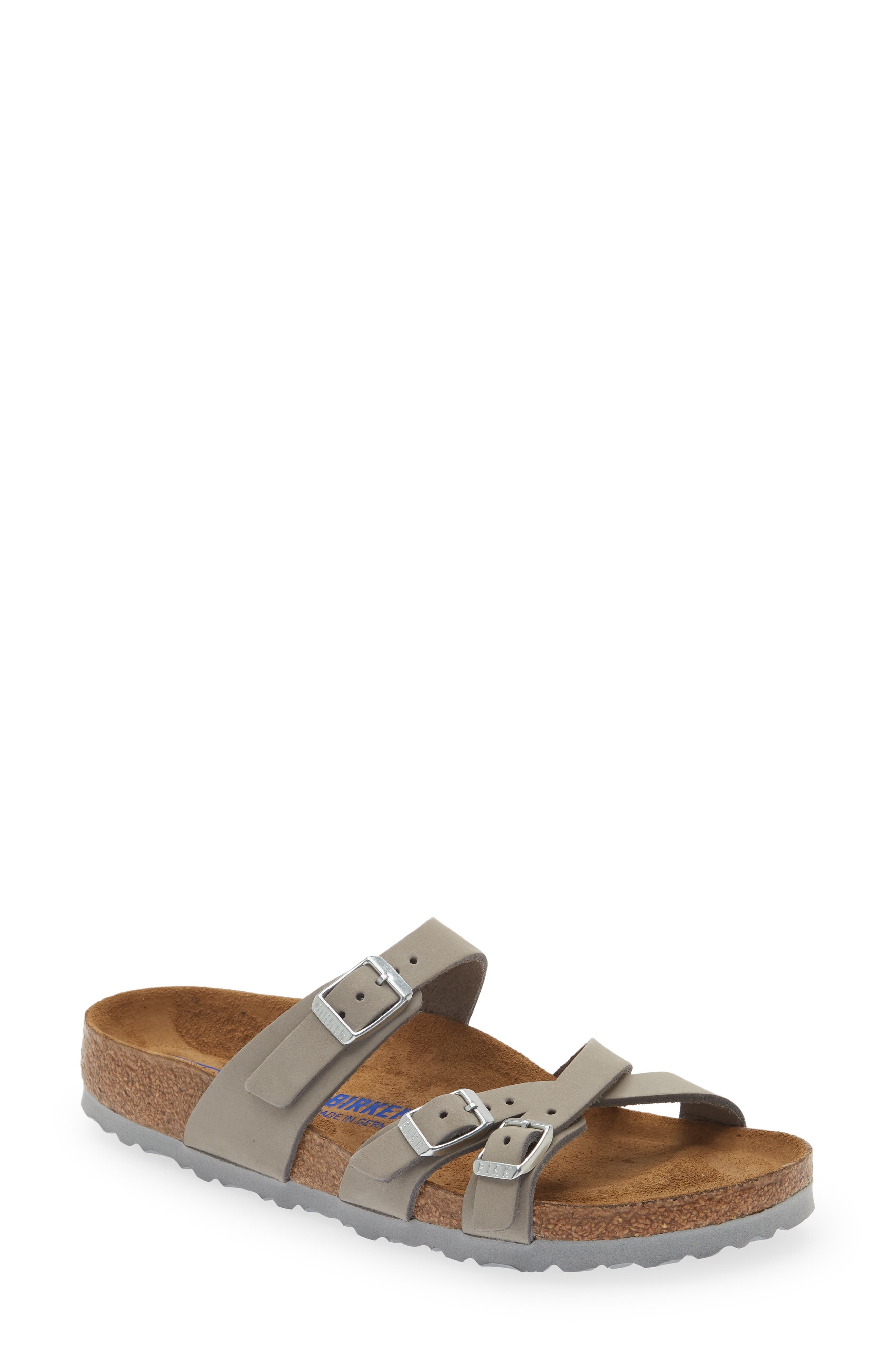 Franca Soft Footbed Slide Sandal, Main, color, DOVE GRAY