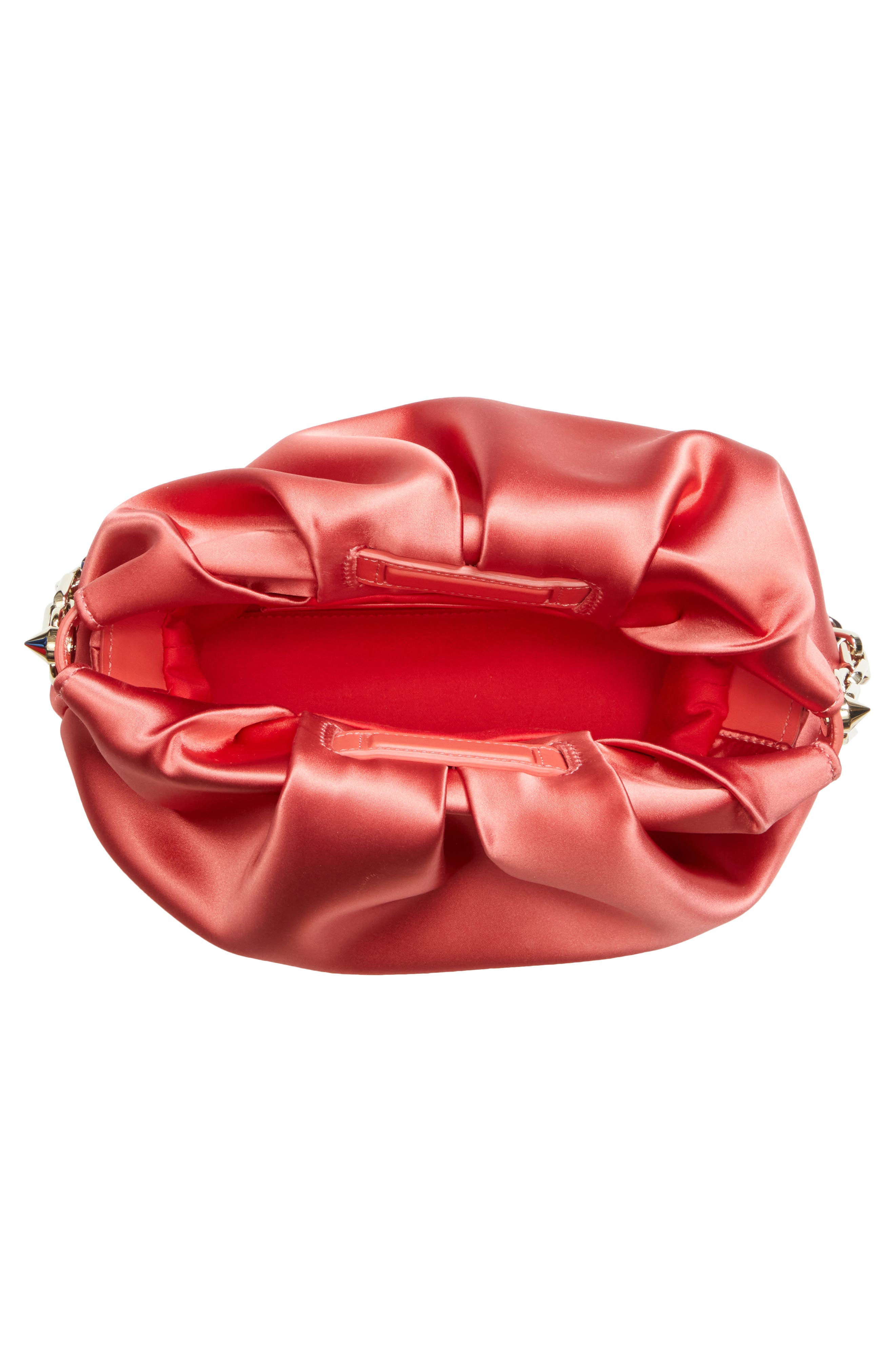 Christian Louboutin Small Eva Neoprene Satin Clutch, Alternate, color, 9136 Grapefruit