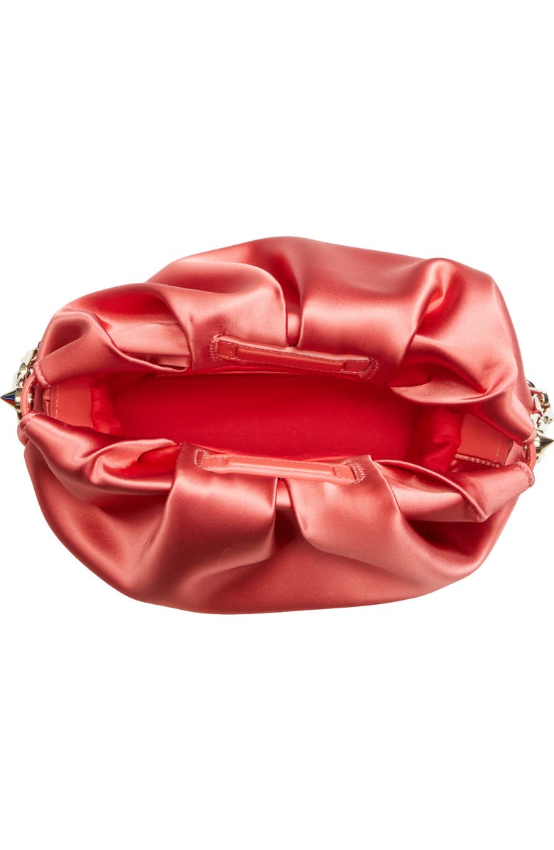 Christian Louboutin Small Eva Neoprene Satin Clutch, Alternate, color, 9136 Grapefruit