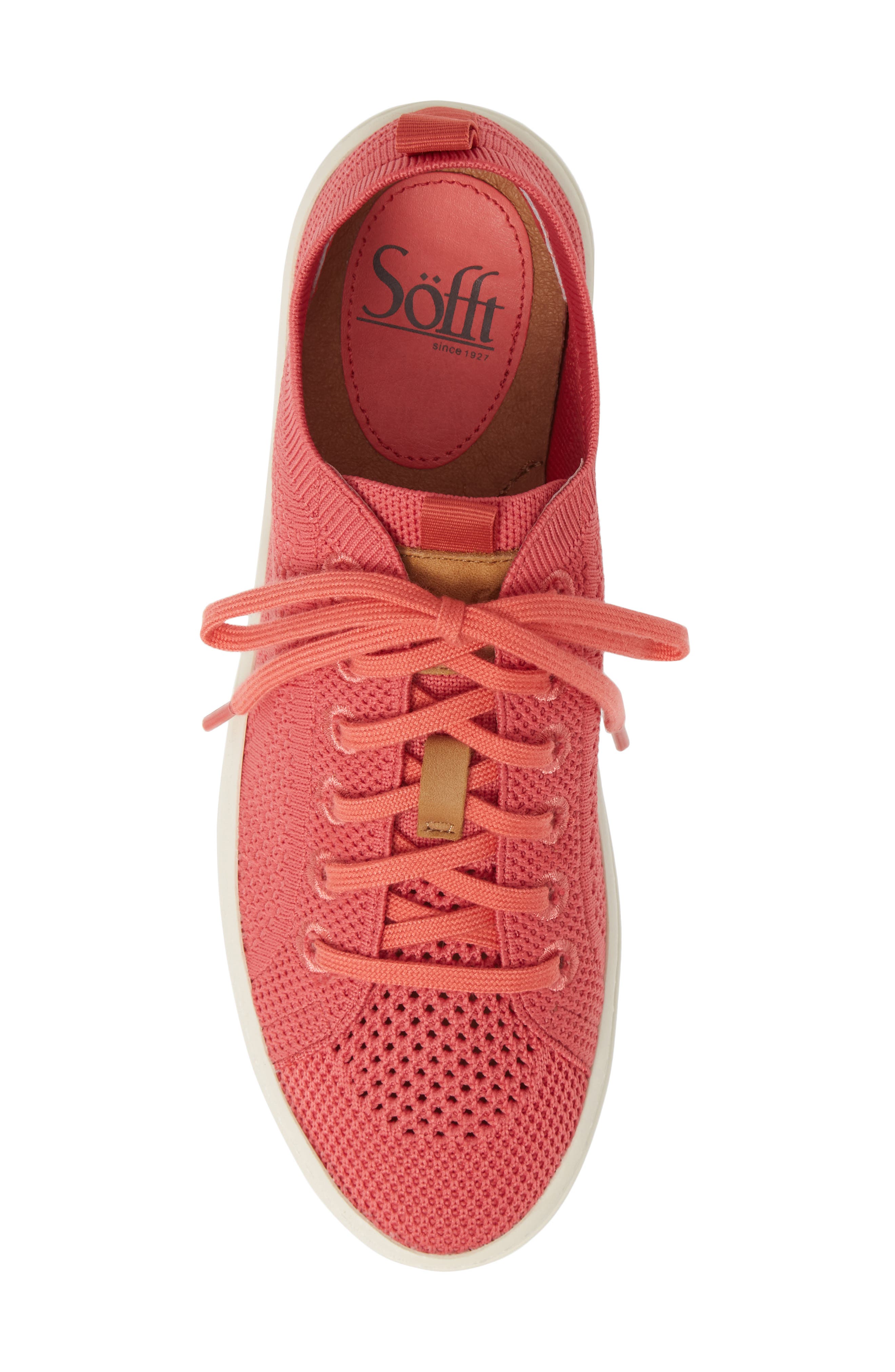 Somers Knit Sneaker, Alternate, color, ROSE CORAL