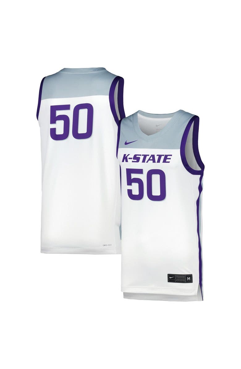 Nike Unisex Nike White Kansas State Wildcats Replica Basketball Jersey, Main, color, White
