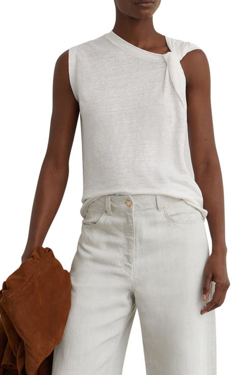 Taylor Twist Detail Linen Top