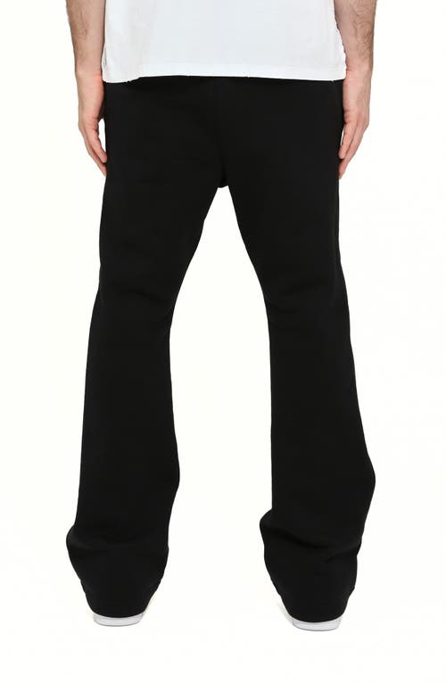 Purple Brand Heavyweight Fleece Flared Pants In Black
