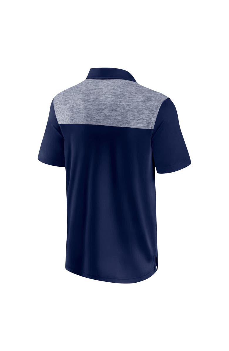 FANATICS Men's Fanatics Navy Seattle Kraken Iconic Brushed Blocked Polo, Alternate, color, Navy