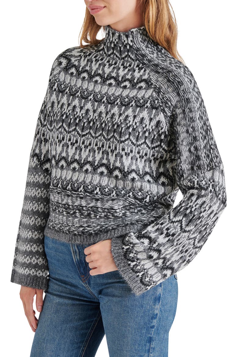 Indie Turtleneck Sweater, Alternate, color, CHARCOAL GREY