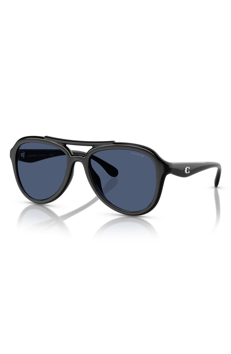 COACH 55mm Pilot Sunglasses, Alternate, color, 