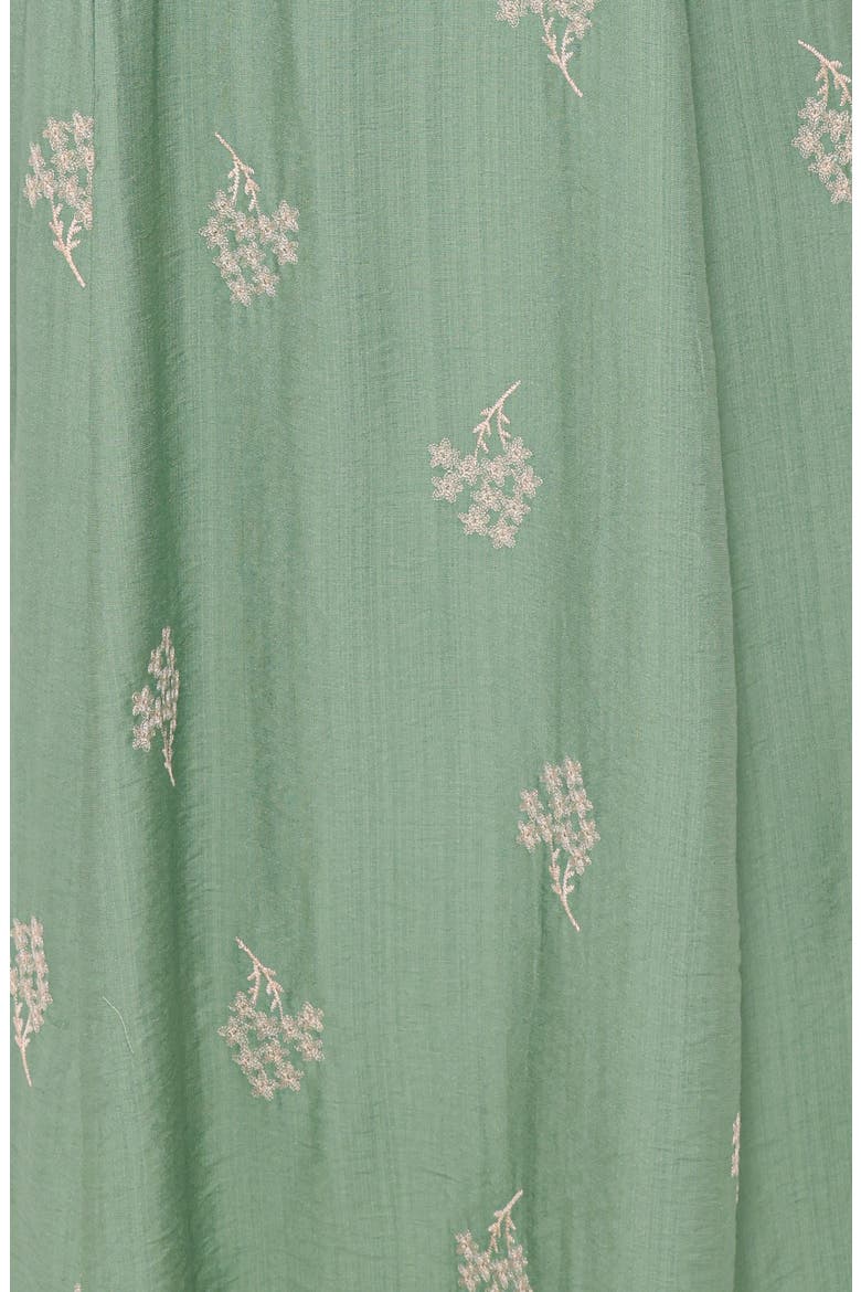 Oregon Embroidered Square Neck Maxi Dress, Alternate, color, GREEN