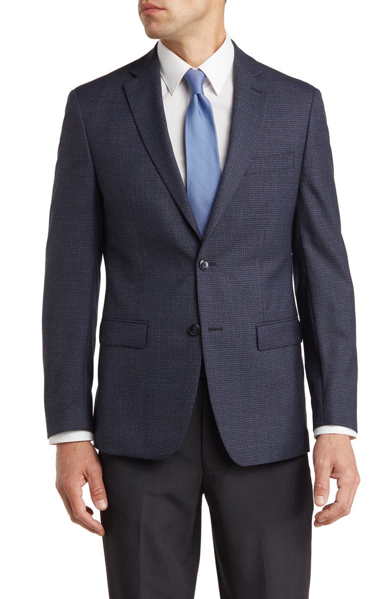 Michael Kors Collection Plaid Wool Blend Sport Coat, Main, color, 