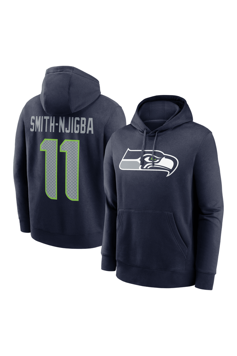 Men's Nike Jaxon Smith-Njigba Navy Seattle Seahawks Name & Number Fleece Hoodie, Main, color, Navy