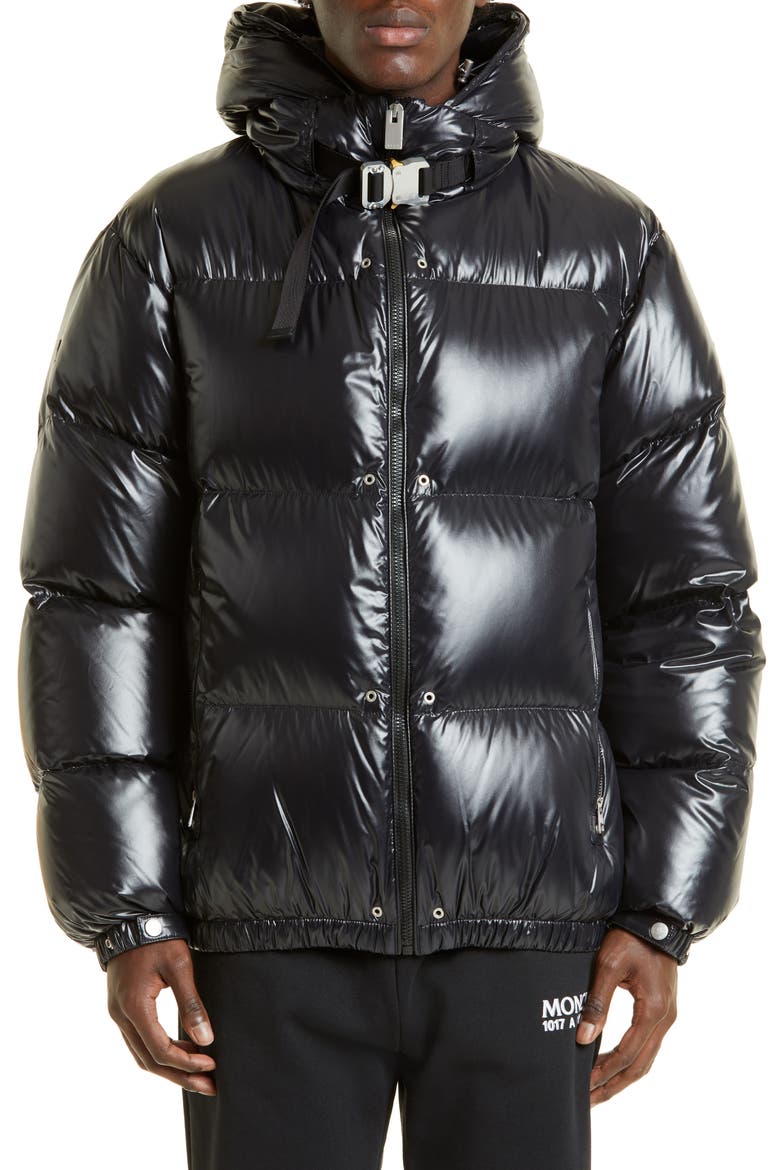 6 Moncler 1017 Alyx 9SM Almondis Short Down Jacket, Main, color, BLACK