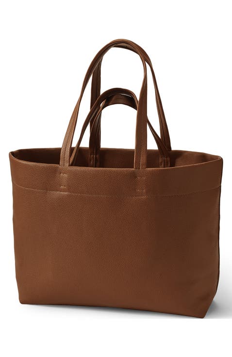 Faux Leather Tote