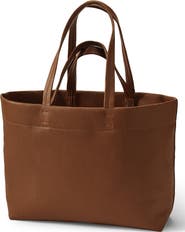 Lands' End Faux Leather Tote