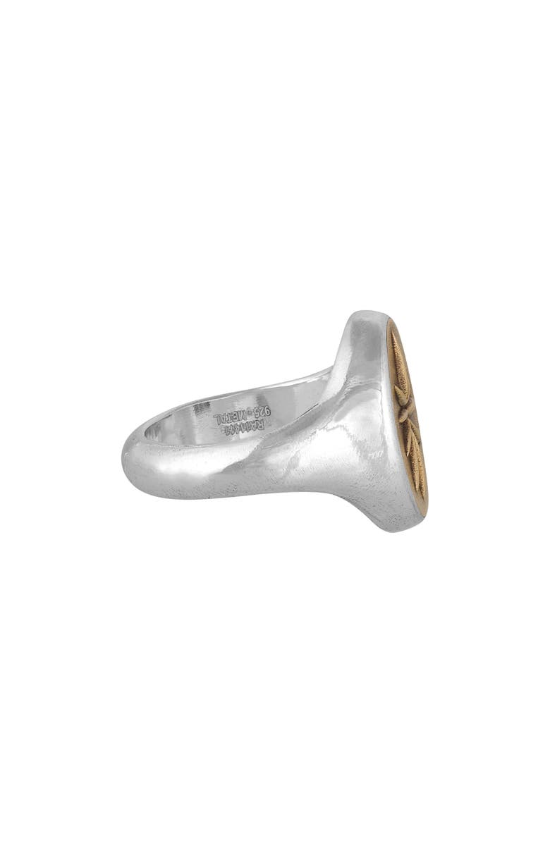 John Varvatos Men's Artisan Sterling Silver & Brass Signet Ring, Alternate, color, Mix