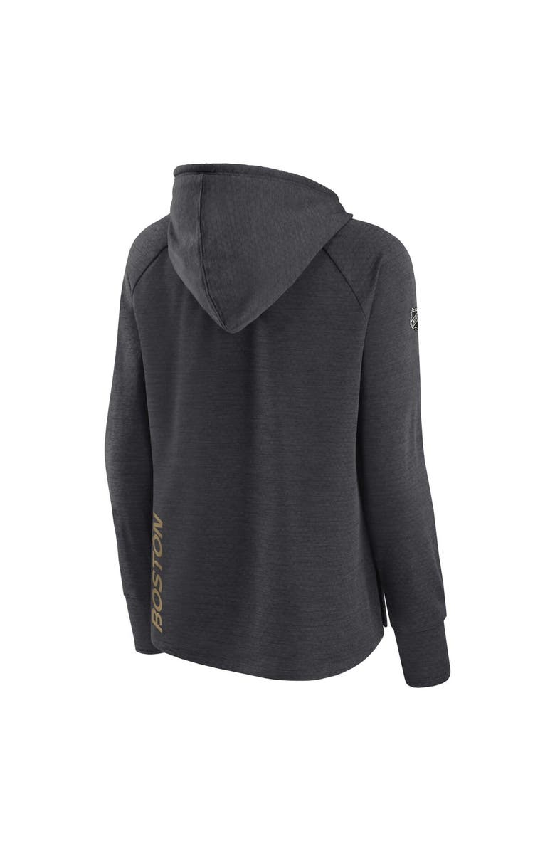FANATICS Women's Fanatics Branded  Heather Charcoal Boston Bruins Authentic Pro Pullover Hoodie, Alternate, color, Heather Charcoal