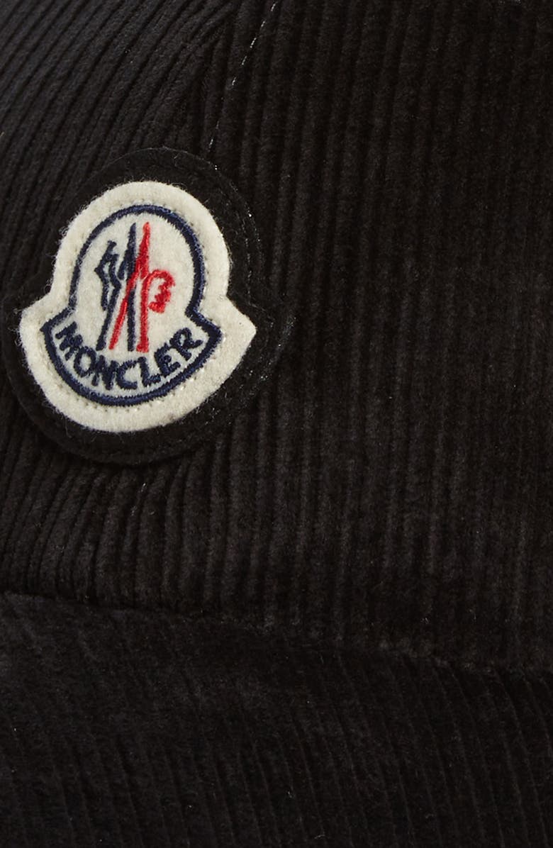 Moncler Logo Patch Corduroy Baseball Cap, Alternate, color,