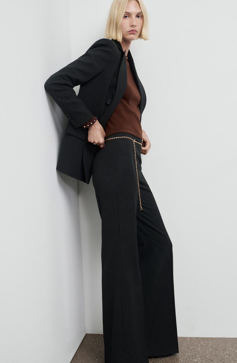 MANGO Studded Knit Sweater, Alternate, color, Brown