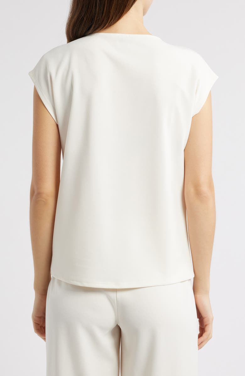 Anne Klein Cool Crepe V-Neck Top, Alternate, color, 