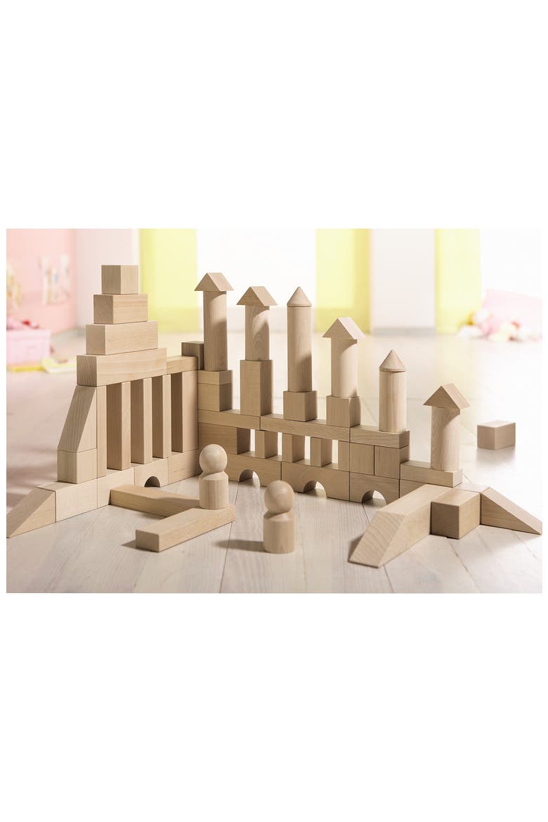 Basic Building Blocks 60 Piece Large Starter Set, Alternate, color, BROWN
