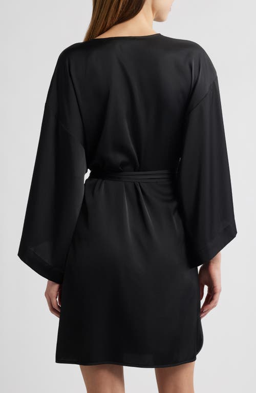 Open Edit Get Ready With Me Satin Robe In Black