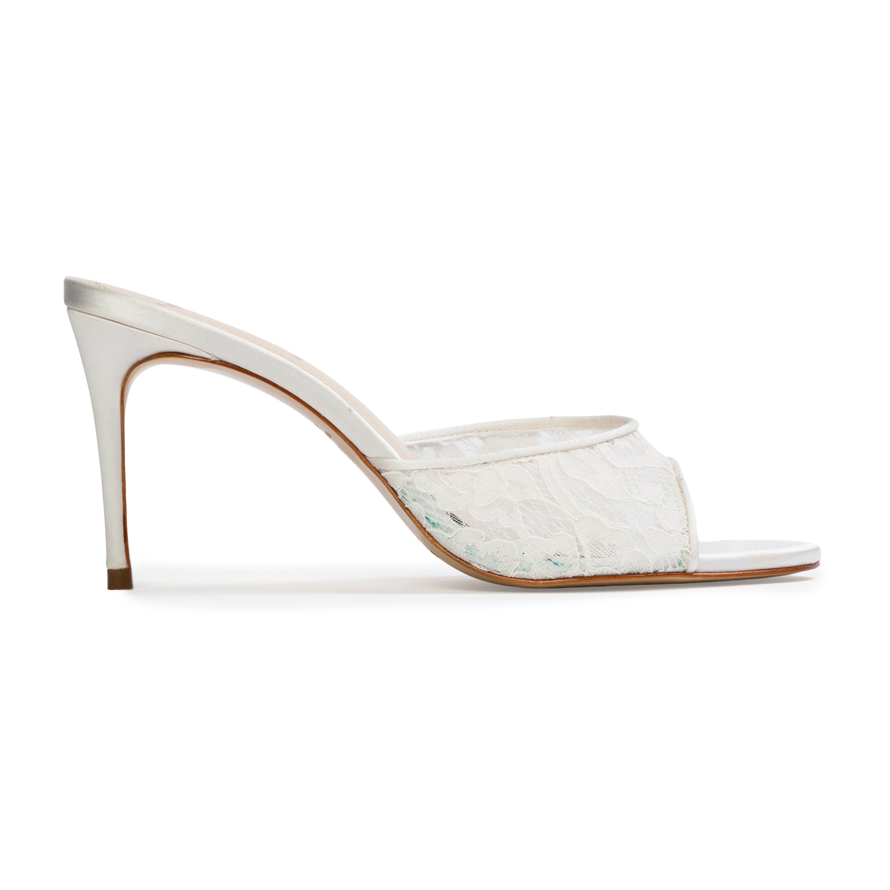 Celeste 80 Mule, Main, color, White Lace
