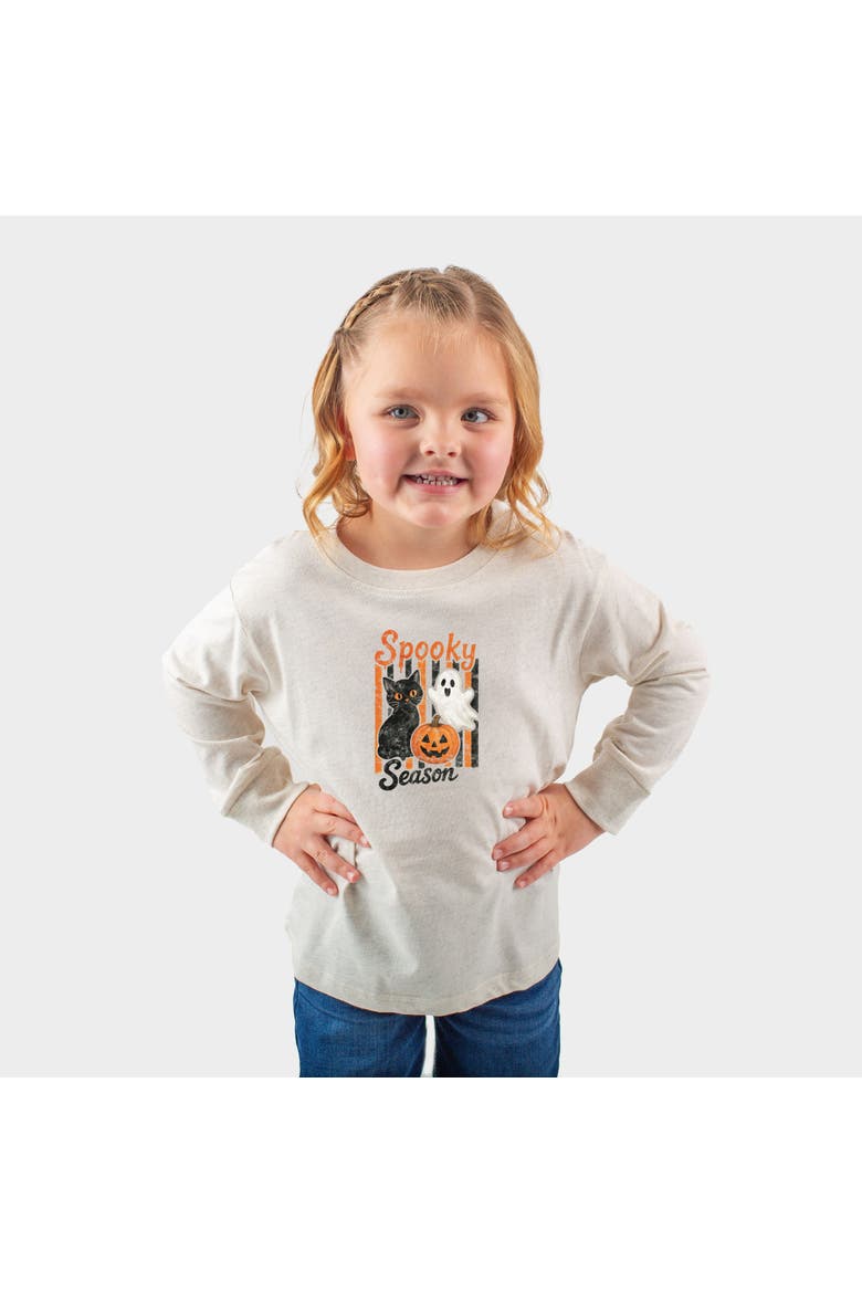 Spooky Season Characters Toddler Long Sleeve Graphic Tee, Main, color, Natural