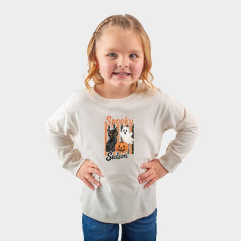 Spooky Season Characters Toddler Long Sleeve Graphic Tee