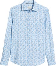 Bugatchi James OoohCotton® Leaf Print Button-Up Shirt