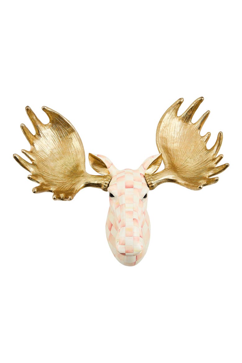 Rosy Check Moose Wall Decor, Main, color, ROSY