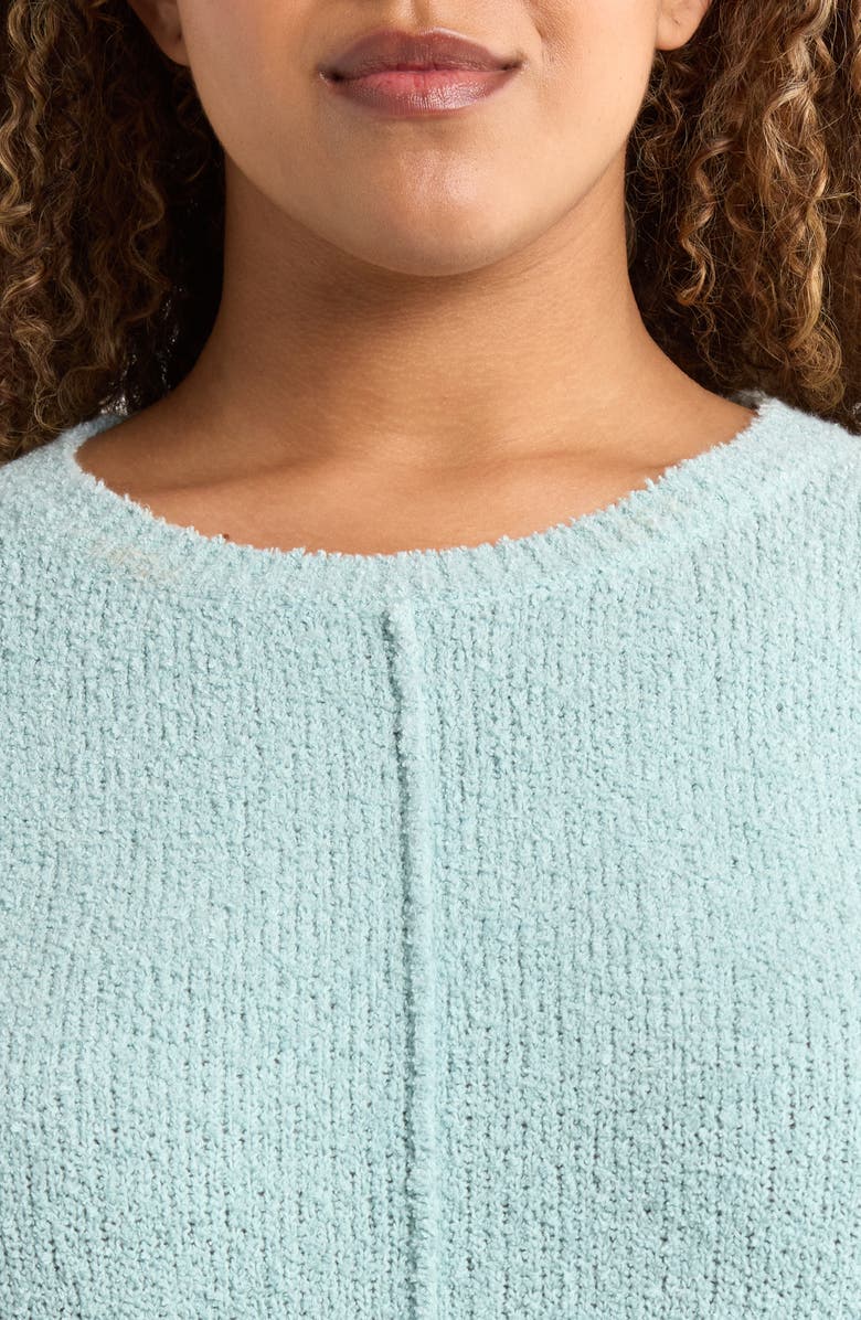 Eileen Fisher Crewneck Organic Cotton & Wool Blend Tunic Sweater, Alternate, color, Arctic Blue