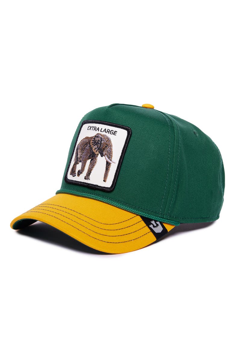 Goorin Bros. Extra Large Elephant Patch Snapback Hat, Alternate, color, Green
